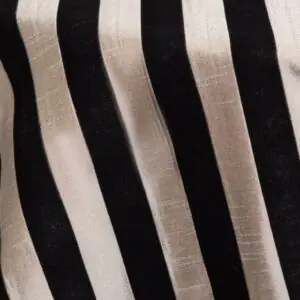 Dior Stripe Tablecloth: Black/ Champagne