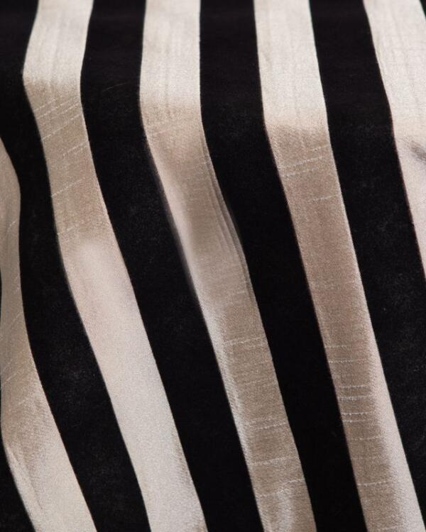 Dior Stripe Tablecloth: Black/ Champagne