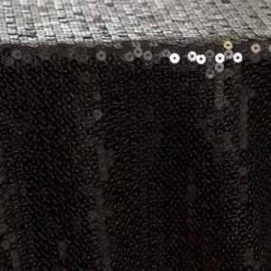 City Sequin Tablecloth: Black