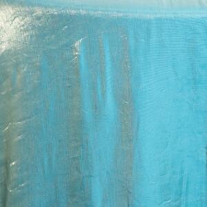 Crushed Satin Tablecloth: Turquoise/Gold