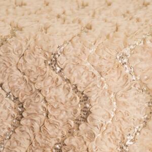 Chiffon Sequin Wave Tablecloth: Champagne