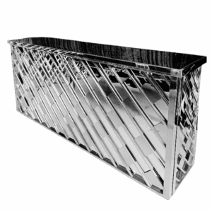Abstract Mirror Bar Front: Silver