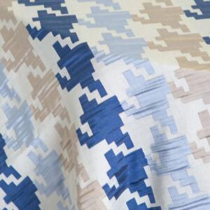Glacial Block Tablecloth: Blue