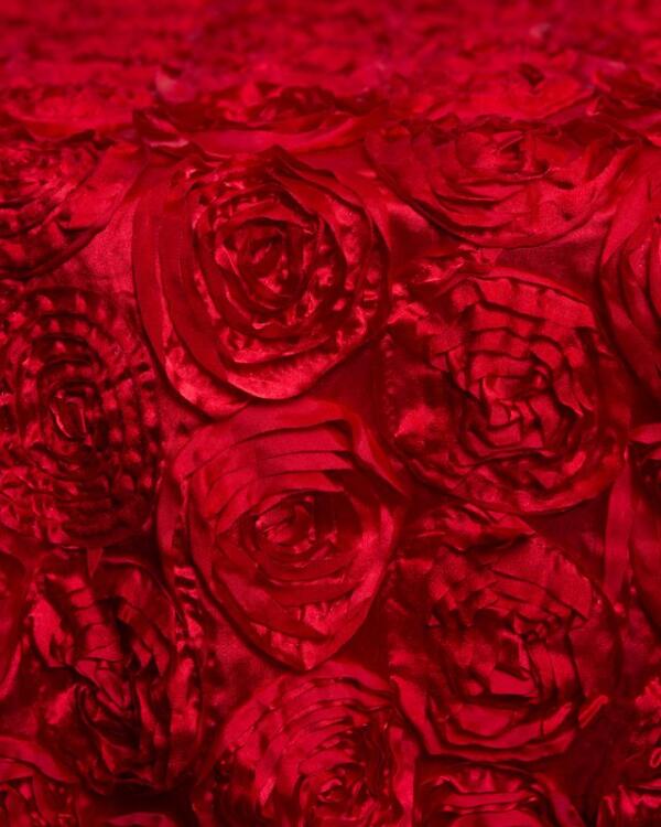 Heirloom Rose Tablecloth: Red