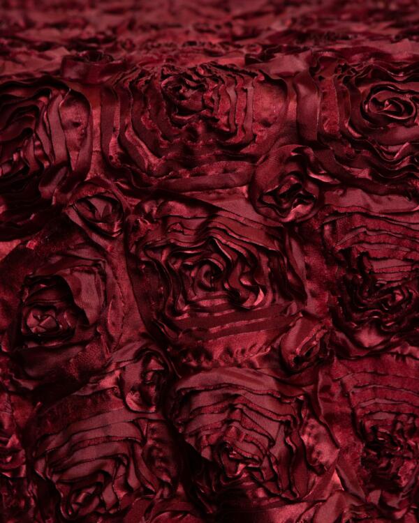 Heirloom Rose Tablecloth: Burgundy