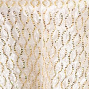 Helix Tablecloth: Ivory/Gold