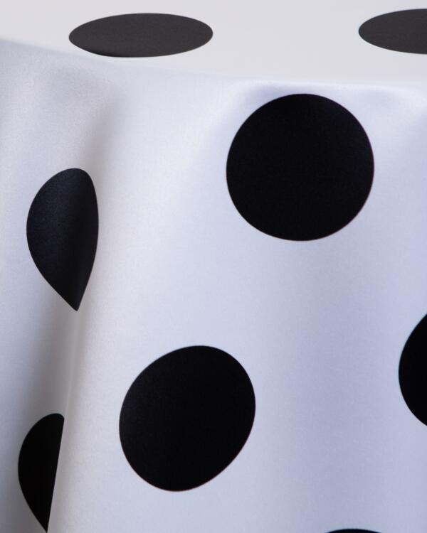 Polka Dot Satin: Black/ White