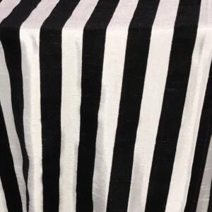 Dior Stripe Tablecloth: Black/ White