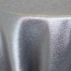 Luxury Bark Tablecloth: Silver