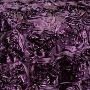Heirloom Rose Tablecloth: Eggplant