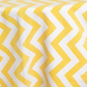 Chevron Tablecloth: Yellow/ White