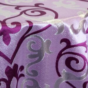 Swirl Monte Carlo Tablecloth: Grape/ Silver