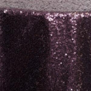 Sequin Glitz Tablecloth: Eggplant