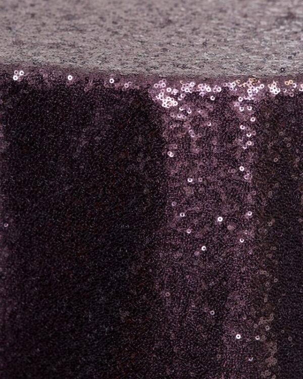Sequin Glitz Tablecloth: Eggplant