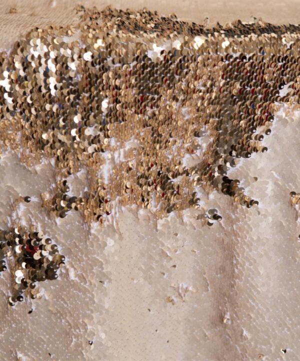 Reversible Sequin Tablecloth: Ivory/Champagne