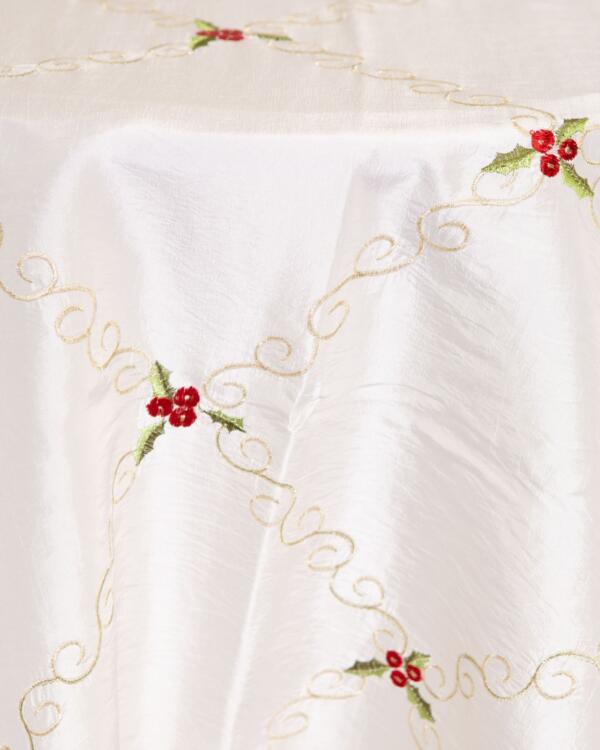 Holly Tablecloth: Ivory