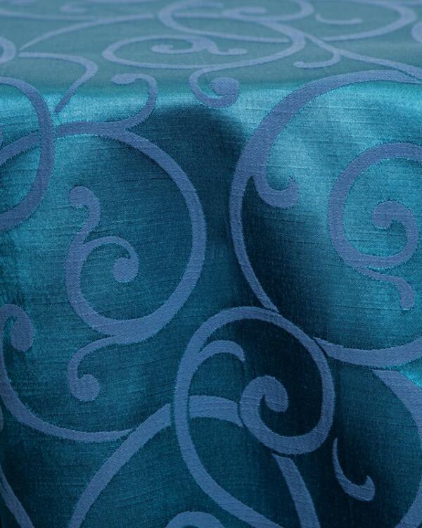Swirl Damask Tablecloth: Jade