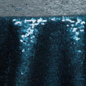 Sequin Glitz Tablecloth: Midnight Teal