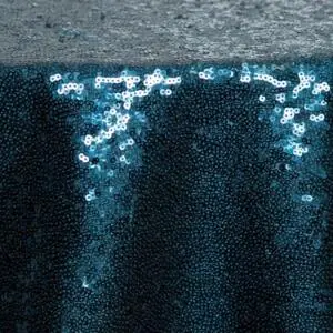 Sequin Glitz Tablecloth: Midnight Teal