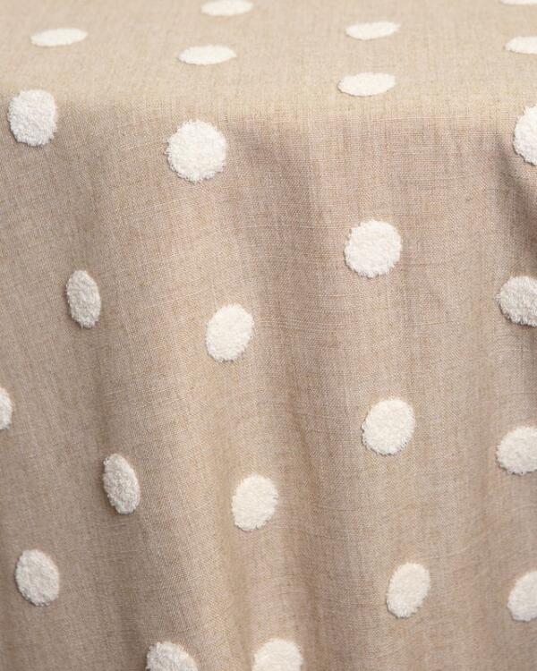 Puff Dotty Tablecloth: Natural