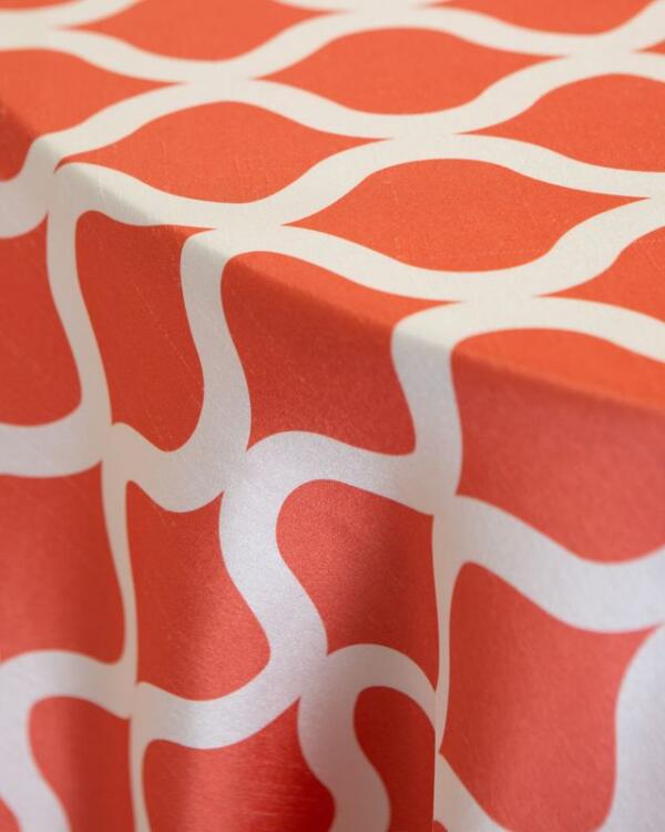 Wisker Bisket Tablecloth: Orange