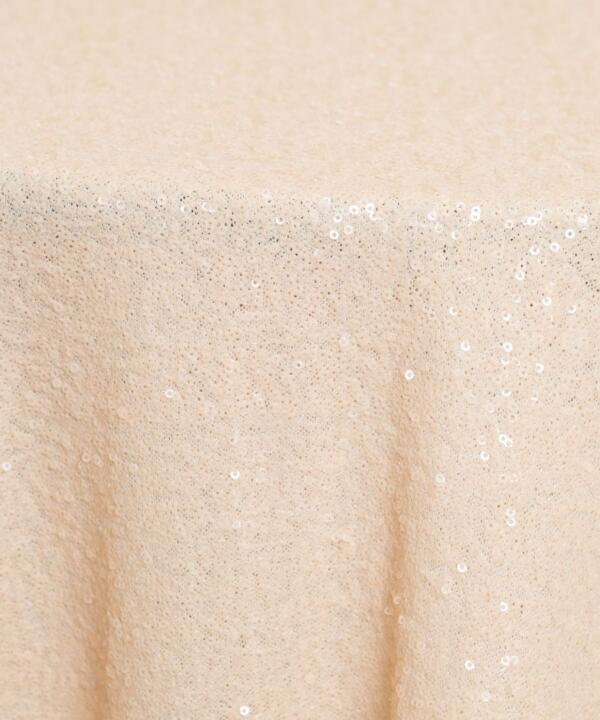 Sequin Glitz Tablecloth: Peach