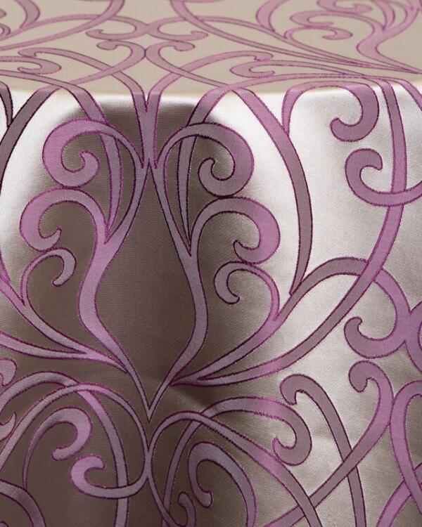 Regent Tablecloth: Purple/ Silver
