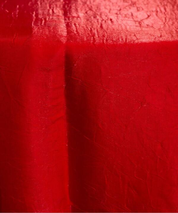 Crushed Satin Tablecloth: Red