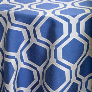Paige Tablecloth: Royal Blue (Reverse Side)