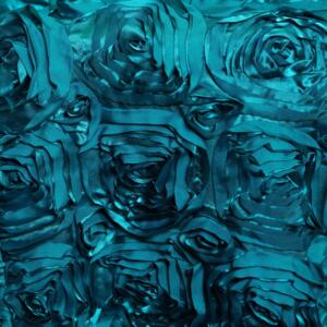 Heirloom Rose Tablecloth: Teal