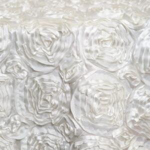 Heirloom Rose Tablecloth: Ecru/Off-White