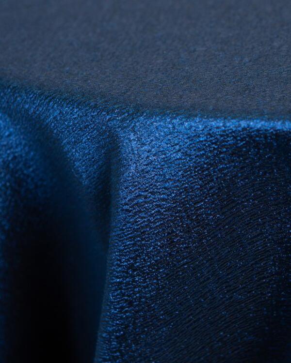 Luxury Bark Tablecloth: Navy