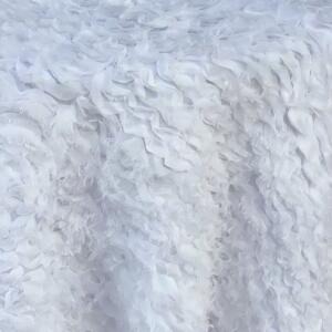 Shiffon Shag Tablecloth: White