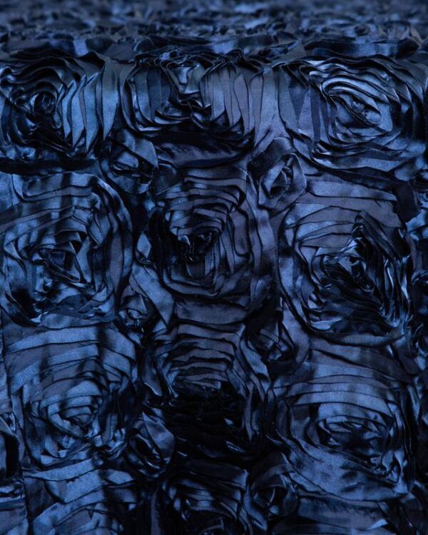 Heirloom Rose Tablecloth: Navy