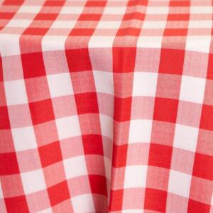 Gingham Tablecloth: Red/ White
