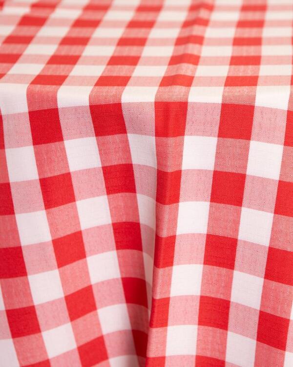 Gingham Tablecloth: Red/ White