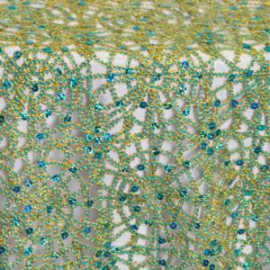 Parisian Lace Overlay: Turquoise/Gold