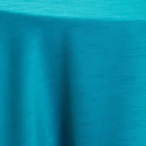 Majestic (Dupioni Side) Tablecloth: Teal