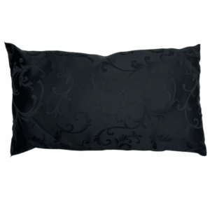 Black Traditional Damask Pillow