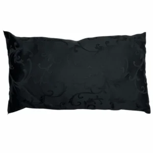 Black Traditional Damask Pillow
