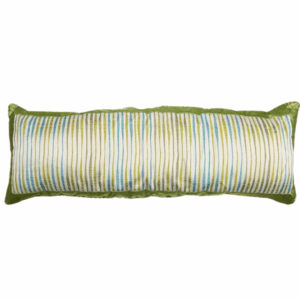 Green Glacial Striae / Artichoke Green Border (Large) Pillow
