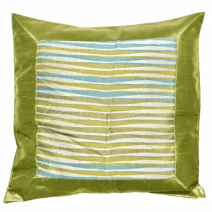Green Glacial Striae with Artichoke Caprice Border Pillow
