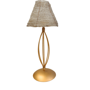 Mini Beaded Gold Tea Light Lamp
