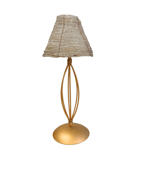 Mini Beaded Gold Tea Light Lamp