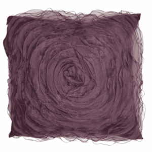Victorian Lilac Organza Rose Pillow