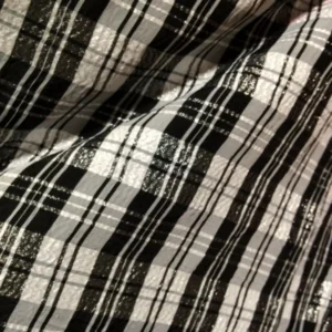 Plaid Overlay: Black/ White