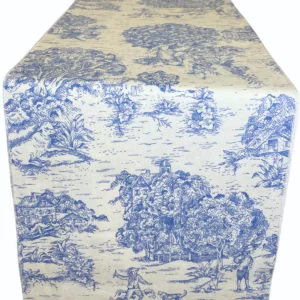 Blue / Ivory Toile Runner