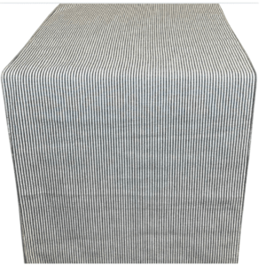 Grey / White Seersucker Runner