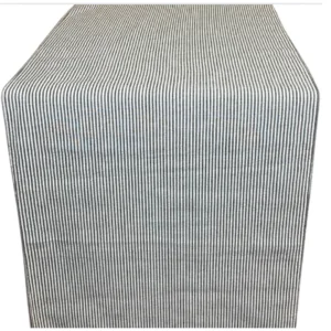 Grey / White Seersucker Runner