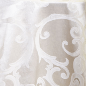 Mozart Damask Tablecloth: Ivory
